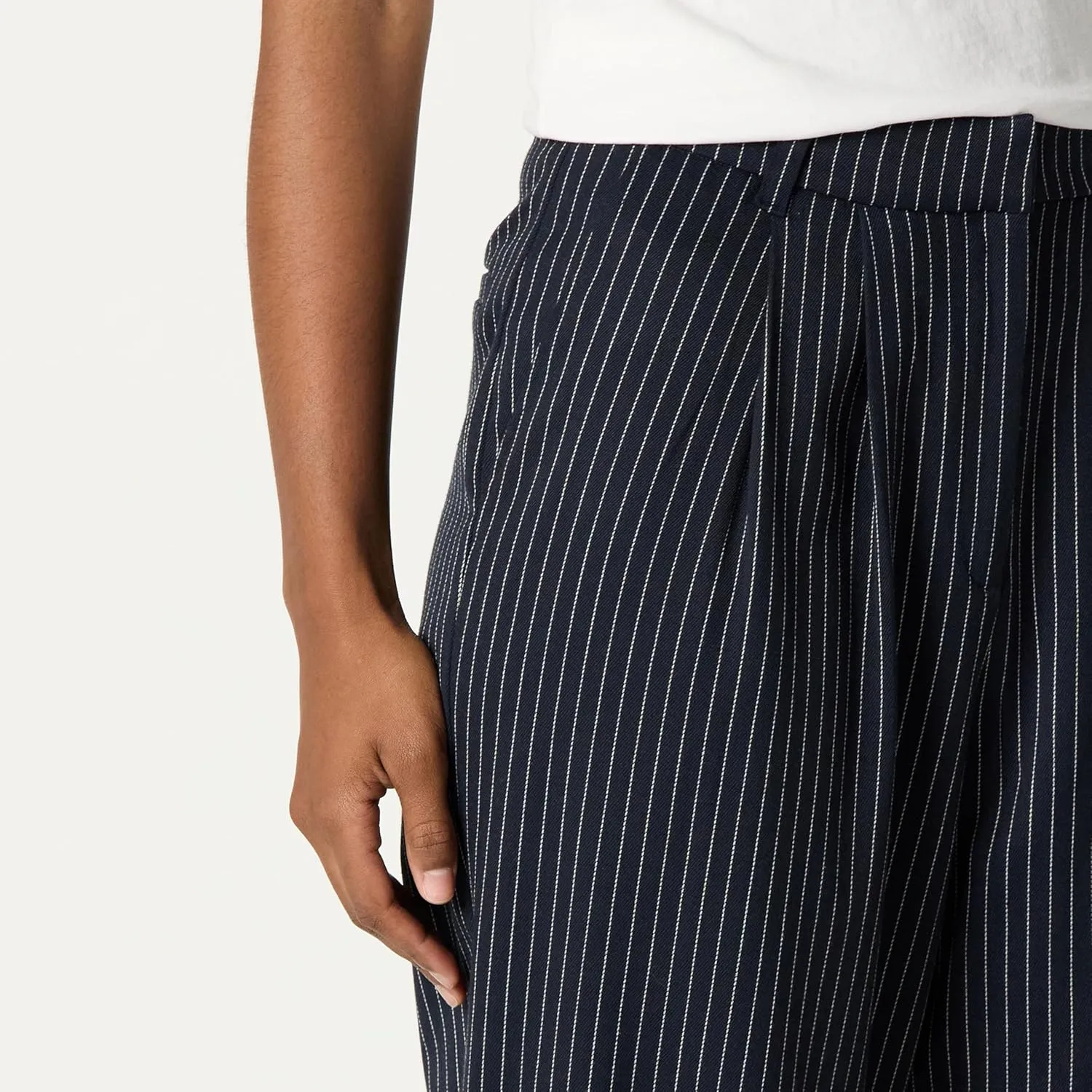 The Drop Women's Standard Nancy Pleat Front Wide Leg Trouser