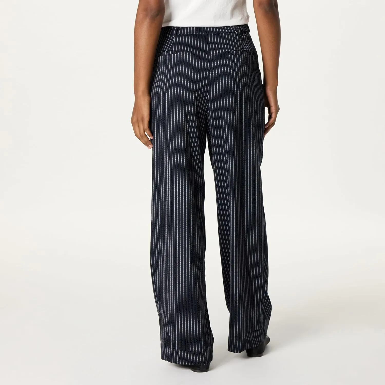 The Drop Women's Standard Nancy Pleat Front Wide Leg Trouser