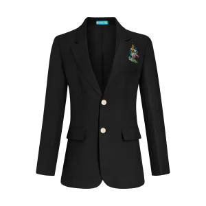THE WOMEN'S OVERSIZED DIPLOMAT BLAZER-BLACK