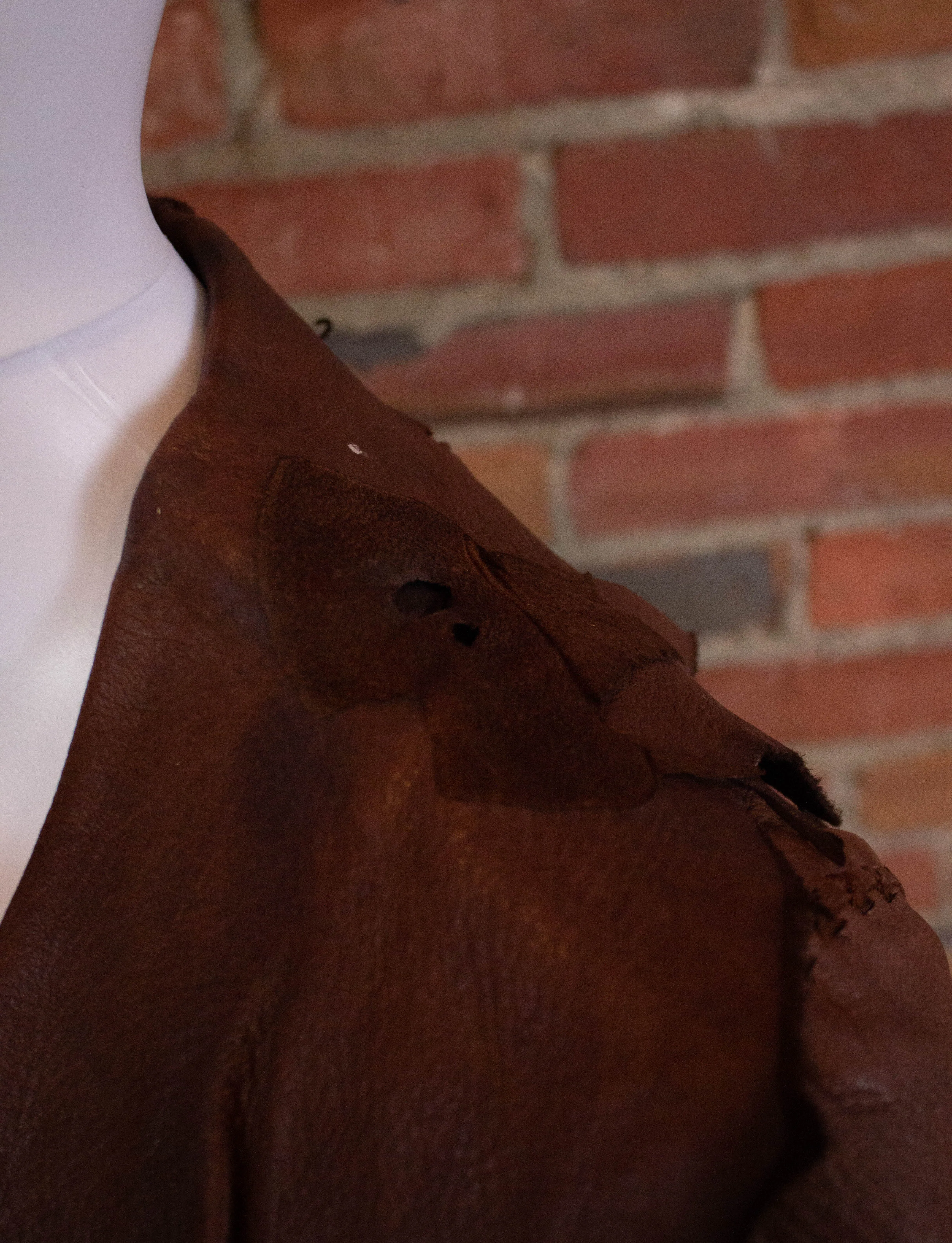 Vintage 70s Buckskin Brown Leather Coat Small