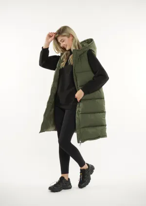 Winter Warmer Slim Long Puffer Gilet Splashproof