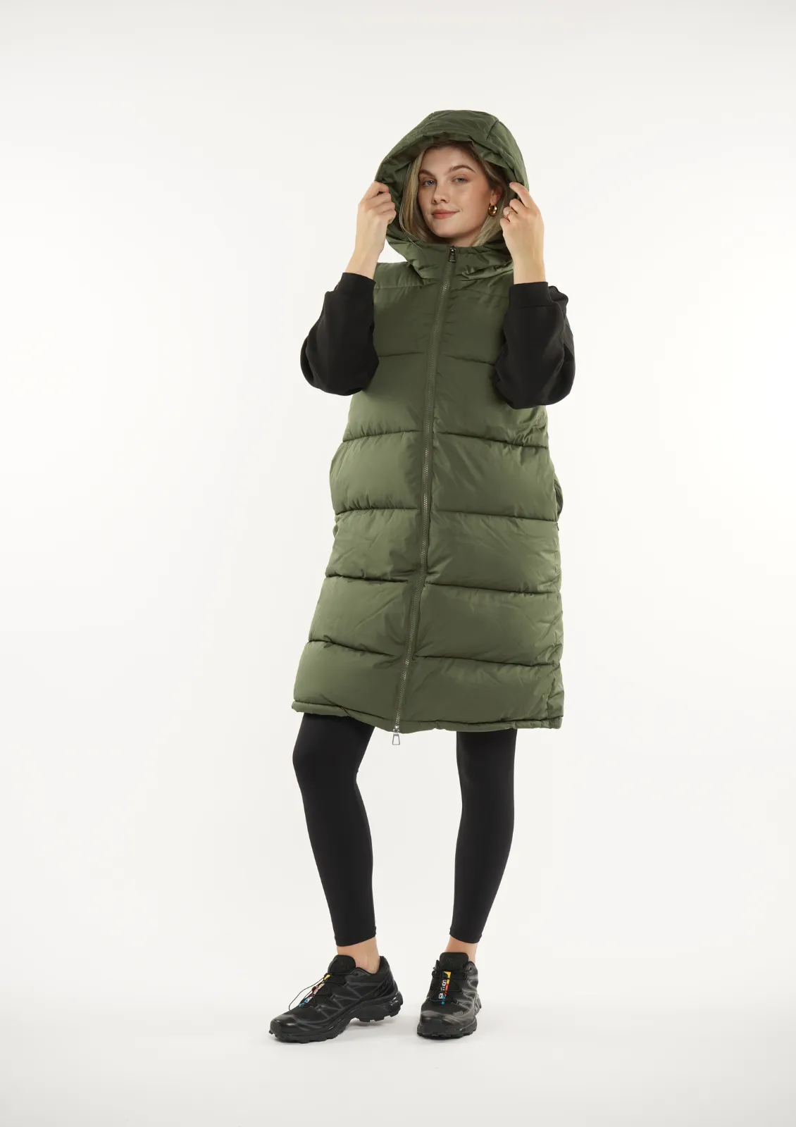 Winter Warmer Slim Long Puffer Gilet Splashproof