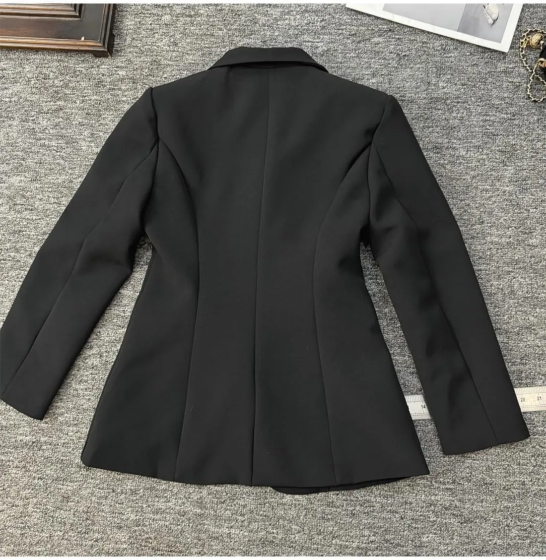 Women's Blazer Work Office Double Breasted Suit Jacket for Casual Dinner