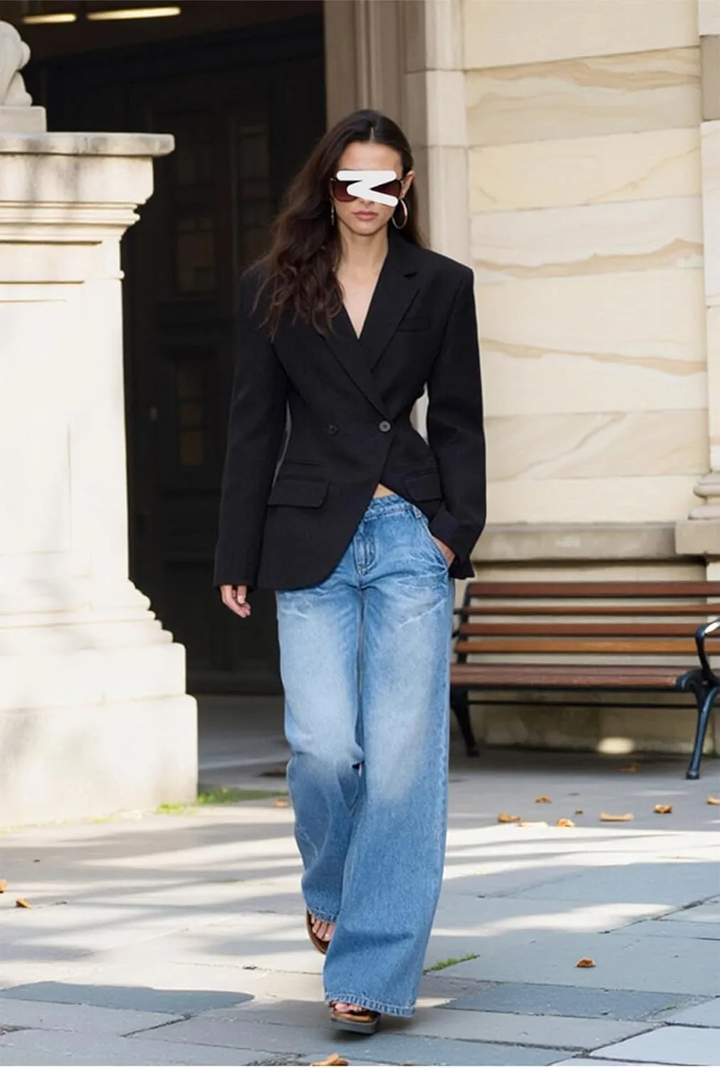 Women's Blazer Work Office Double Breasted Suit Jacket for Casual Dinner
