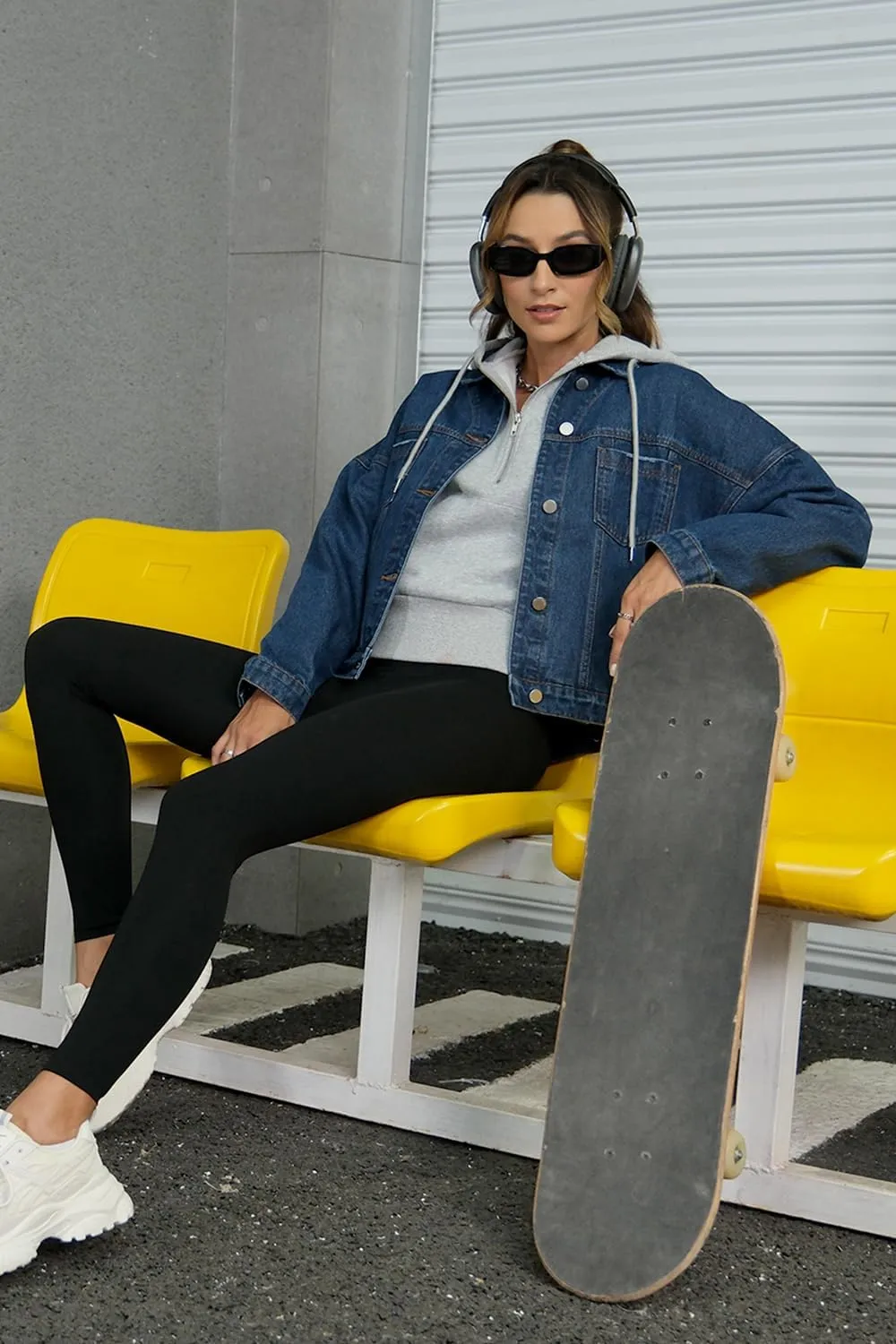Womens Opal Swing Denim Jacket Distressed Ripped Button Front Jean Jackets with Pockets Y2K Clothing