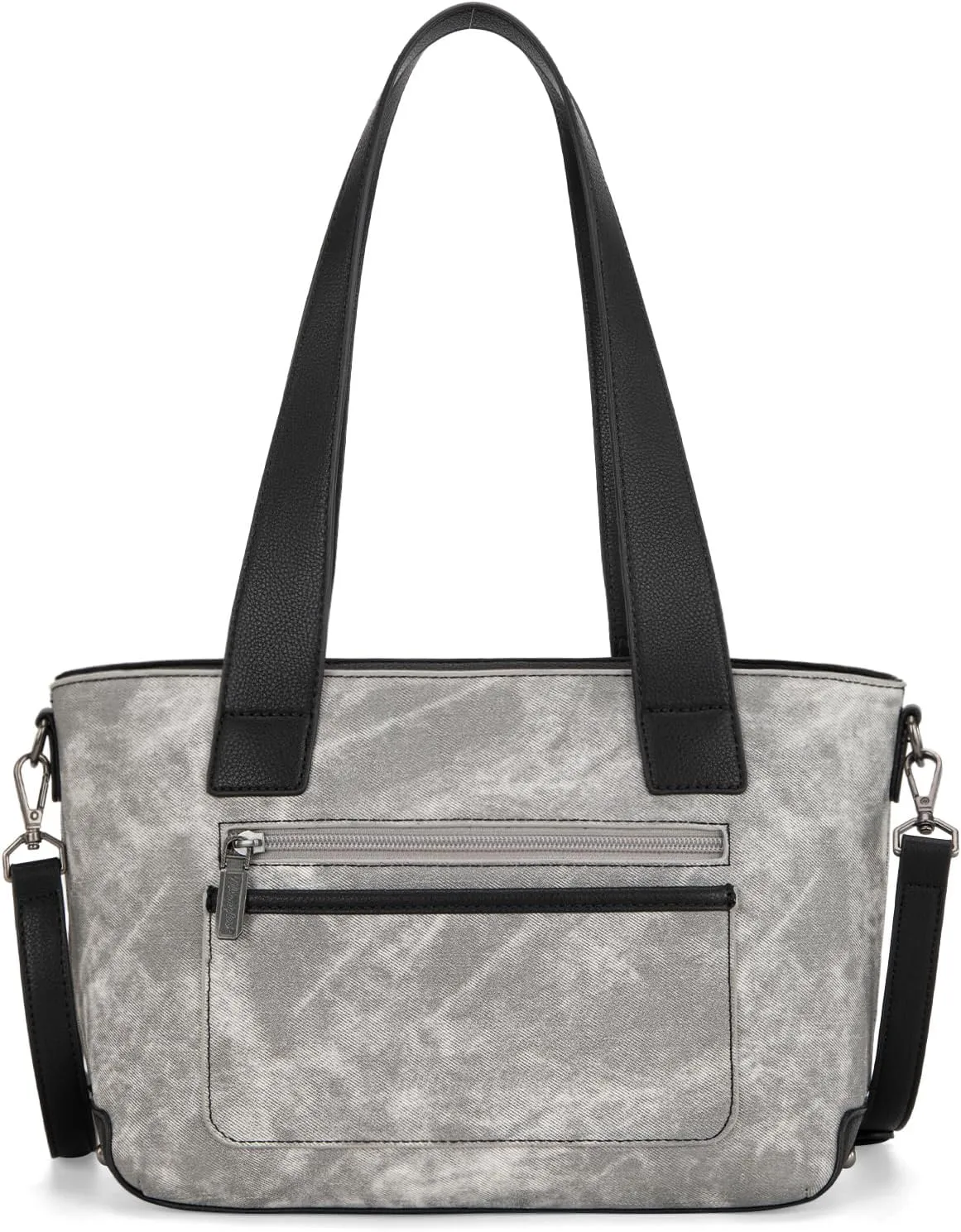 Wrangler Western Fringe Tote Bag for Women, Vintage Patchwork Shoulder Handbag, Denim-Look Crossbody Purse